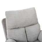 Fauteuil inclinable pivotant et à bascule en tissu gris/argenté/gris fumé, à inclinaison manuelle, une place