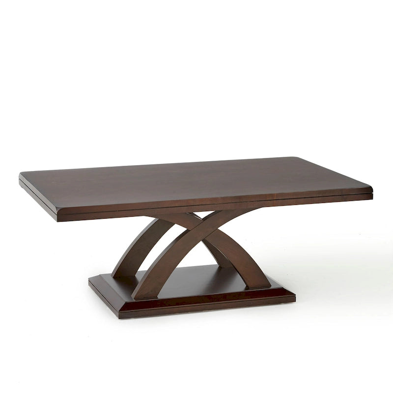 Ensemble de 3 tables d'appoint en bois espresso (table basse, table d'appoint et console)