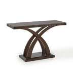 Ensemble de 3 tables d'appoint en bois espresso (table basse, table d'appoint et console)
