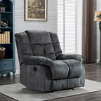 Fauteuil inclinable manuel gris/daim/marron, une place