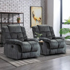 Fauteuil inclinable manuel gris/daim/marron, une place