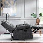 Fauteuil inclinable manuel gris/daim/marron, une place