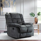 Fauteuil inclinable manuel gris/daim/marron, une place