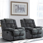 Fauteuil inclinable manuel gris/daim/marron, une place