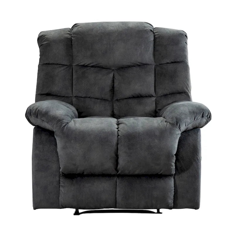 Fauteuil inclinable manuel gris/daim/marron, une place