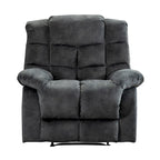 Fauteuil inclinable manuel gris/daim/marron, une place