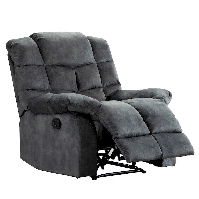 Fauteuil inclinable manuel gris/daim/marron, une place