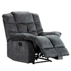 Fauteuil inclinable manuel gris/daim/marron, une place