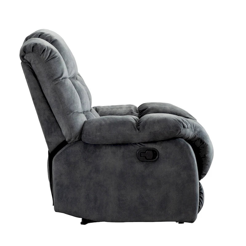 Fauteuil inclinable manuel gris/daim/marron, une place