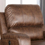 Fauteuil inclinable manuel gris/daim/marron, une place