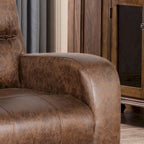 Fauteuil inclinable manuel gris/daim/marron, une place