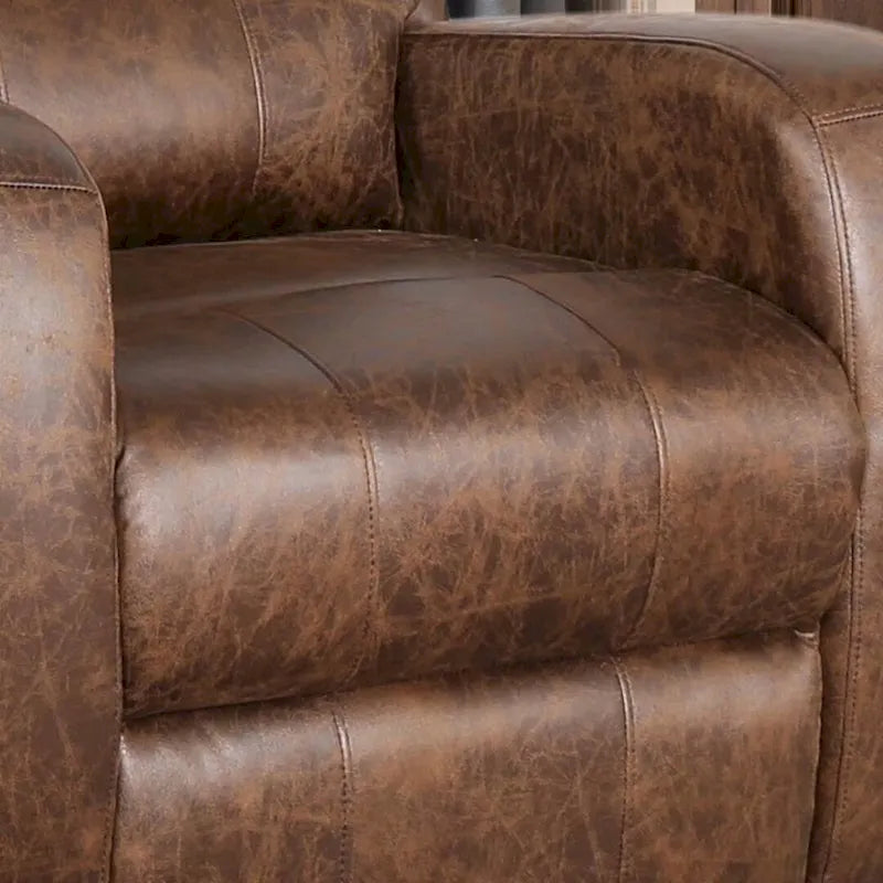 Fauteuil inclinable manuel gris/daim/marron, une place