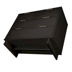 Ensemble commode et table de chevet 2 pièces – Style nervuré moderne, 6 couleurs, 1 chambre