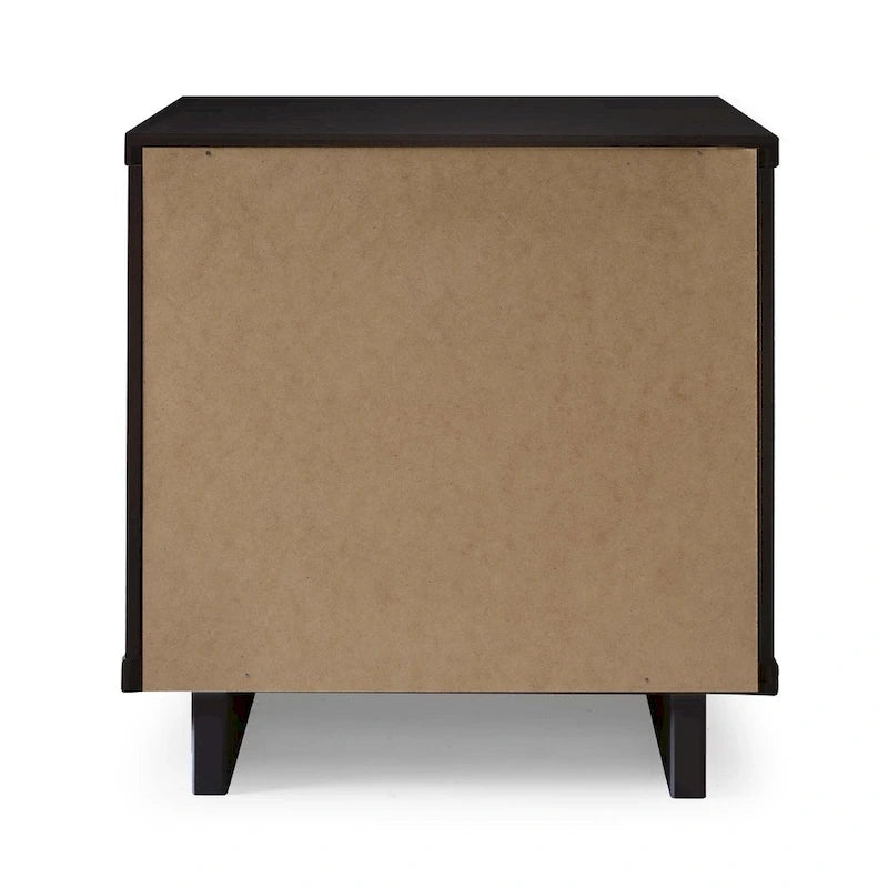 Ensemble commode et table de chevet 2 pièces – Style nervuré moderne, 6 couleurs, 1 chambre