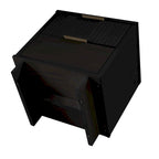 Ensemble commode et table de chevet 2 pièces – Style nervuré moderne, 6 couleurs, 1 chambre