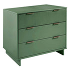 Ensemble commode et table de chevet 2 pièces – Style nervuré moderne, 6 couleurs, 1 chambre