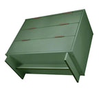 Ensemble commode et table de chevet 2 pièces – Style nervuré moderne, 6 couleurs, 1 chambre