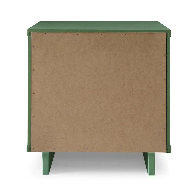 Ensemble commode et table de chevet 2 pièces – Style nervuré moderne, 6 couleurs, 1 chambre