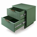 Ensemble commode et table de chevet 2 pièces – Style nervuré moderne, 6 couleurs, 1 chambre