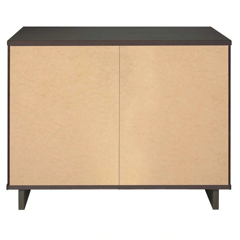 Ensemble commode et table de chevet 2 pièces – Style nervuré moderne, 6 couleurs, 1 chambre