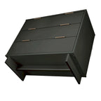 Ensemble commode et table de chevet 2 pièces – Style nervuré moderne, 6 couleurs, 1 chambre