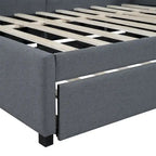 Lit de repos rembourré pleine taille gris/rose/jaune/beige avec lit gigogne double, 2 couchages