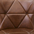 Tabouret de comptoir mi-siècle de 66 cm, similicuir pivotant, lot de 4 (gris / bleu foncé / marron foncé / noir / blanc cassé / gris foncé / marron whisky)