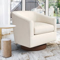 Fauteuil pivotant en tissu, rotation à 360°, une place – Ivoire / Beige chaud / Vert / Gris clair