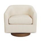 Fauteuil pivotant en tissu, rotation à 360°, une place – Ivoire / Beige chaud / Vert / Gris clair