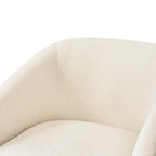Fauteuil pivotant en tissu, rotation à 360°, une place – Ivoire / Beige chaud / Vert / Gris clair