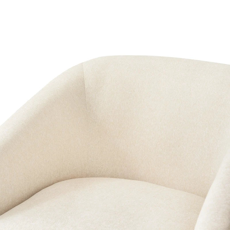 Fauteuil pivotant en tissu, rotation à 360°, une place – Ivoire / Beige chaud / Vert / Gris clair