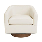 Fauteuil pivotant en tissu, rotation à 360°, une place – Ivoire / Beige chaud / Vert / Gris clair