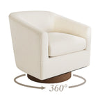 Fauteuil pivotant en tissu, rotation à 360°, une place – Ivoire / Beige chaud / Vert / Gris clair