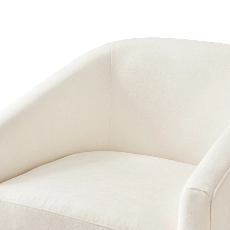 Fauteuil pivotant en tissu, rotation à 360°, une place – Ivoire / Beige chaud / Vert / Gris clair