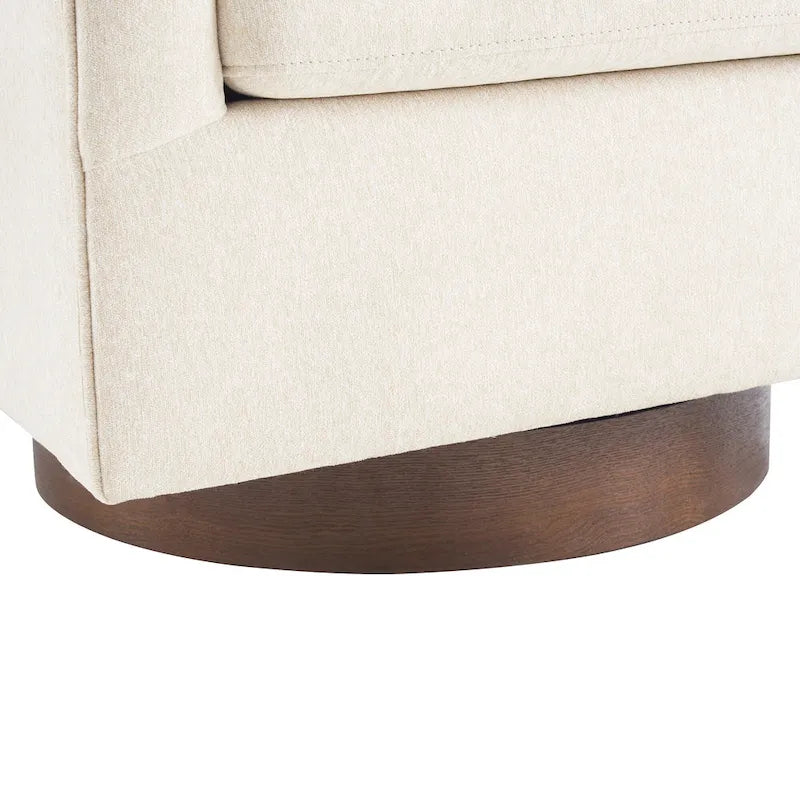 Fauteuil pivotant en tissu, rotation à 360°, une place – Ivoire / Beige chaud / Vert / Gris clair