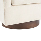 Fauteuil pivotant en tissu, rotation à 360°, une place – Ivoire / Beige chaud / Vert / Gris clair