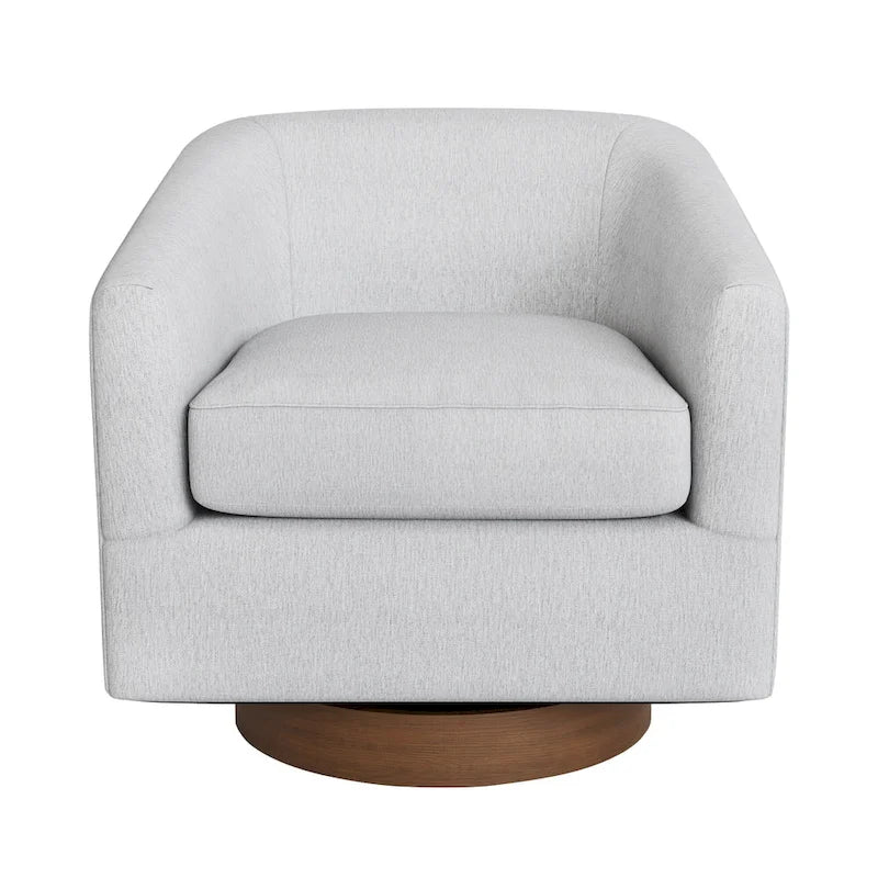 Fauteuil pivotant en tissu, rotation à 360°, une place – Ivoire / Beige chaud / Vert / Gris clair