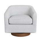 Fauteuil pivotant en tissu, rotation à 360°, une place – Ivoire / Beige chaud / Vert / Gris clair
