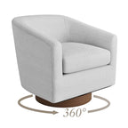 Fauteuil pivotant en tissu, rotation à 360°, une place – Ivoire / Beige chaud / Vert / Gris clair