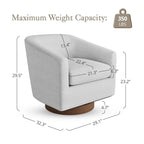 Fauteuil pivotant en tissu, rotation à 360°, une place – Ivoire / Beige chaud / Vert / Gris clair