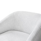 Fauteuil pivotant en tissu, rotation à 360°, une place – Ivoire / Beige chaud / Vert / Gris clair
