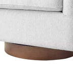 Fauteuil pivotant en tissu, rotation à 360°, une place – Ivoire / Beige chaud / Vert / Gris clair