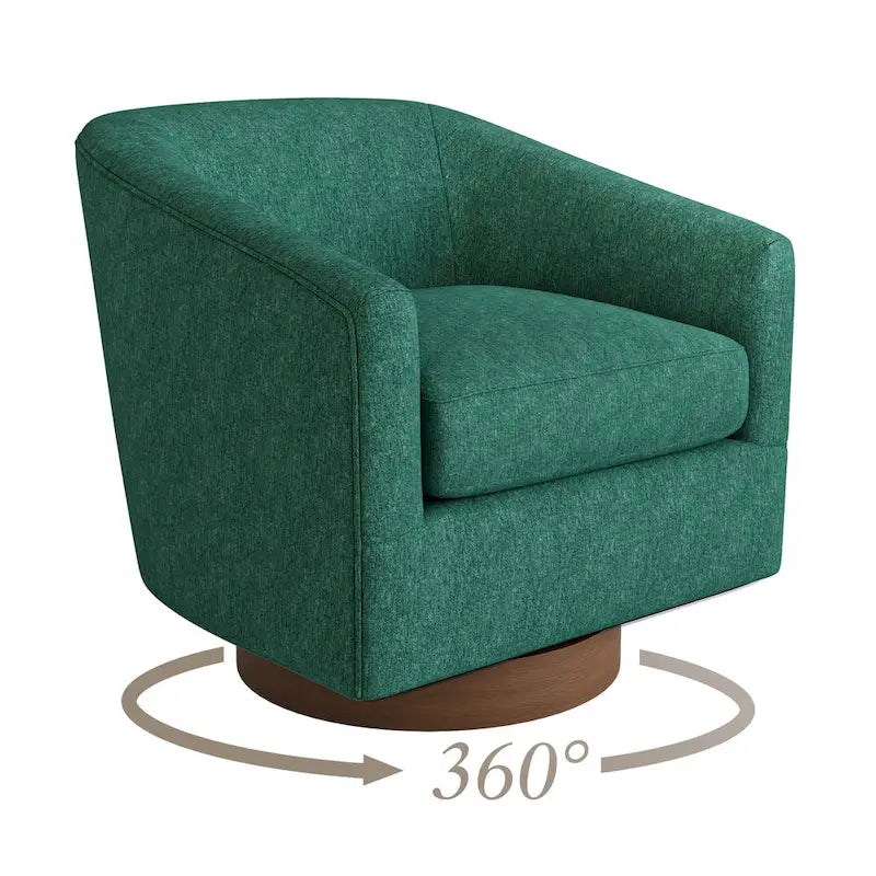 Fauteuil pivotant en tissu, rotation à 360°, une place – Ivoire / Beige chaud / Vert / Gris clair