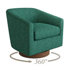 Fauteuil pivotant en tissu, rotation à 360°, une place – Ivoire / Beige chaud / Vert / Gris clair