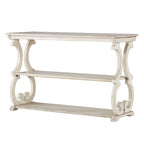 Console de canapé 3 niveaux en bois sculpté – Chêne, Vert sauge, Noir, Rouge, Blanc
