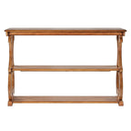 Console de canapé 3 niveaux en bois sculpté – Chêne, Vert sauge, Noir, Rouge, Blanc