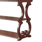 Console de canapé 3 niveaux en bois sculpté – Chêne, Vert sauge, Noir, Rouge, Blanc