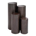 Tables d'appoint sur pied en fer brun, design martelé / coquille, lot de 4