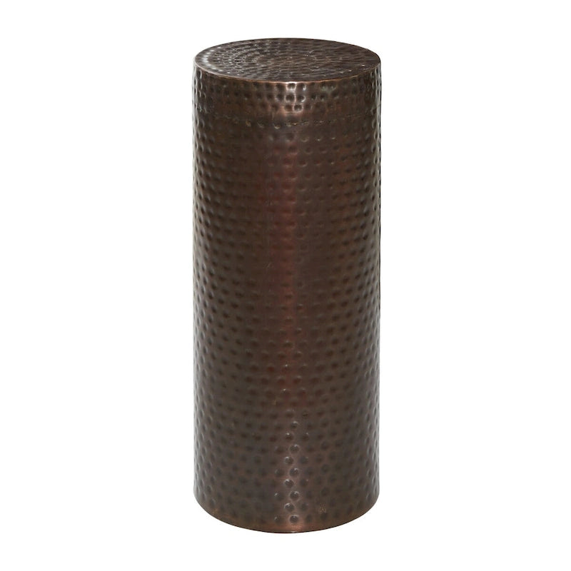 Tables d'appoint sur pied en fer brun, design martelé / coquille, lot de 4
