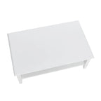 Table basse en bois blanc avec étagère de rangement pour 1